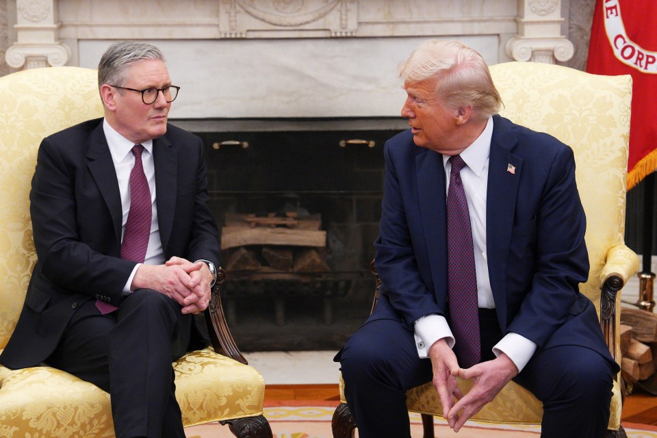 President Donald Trump and Keir Starmer meeting at the White House.