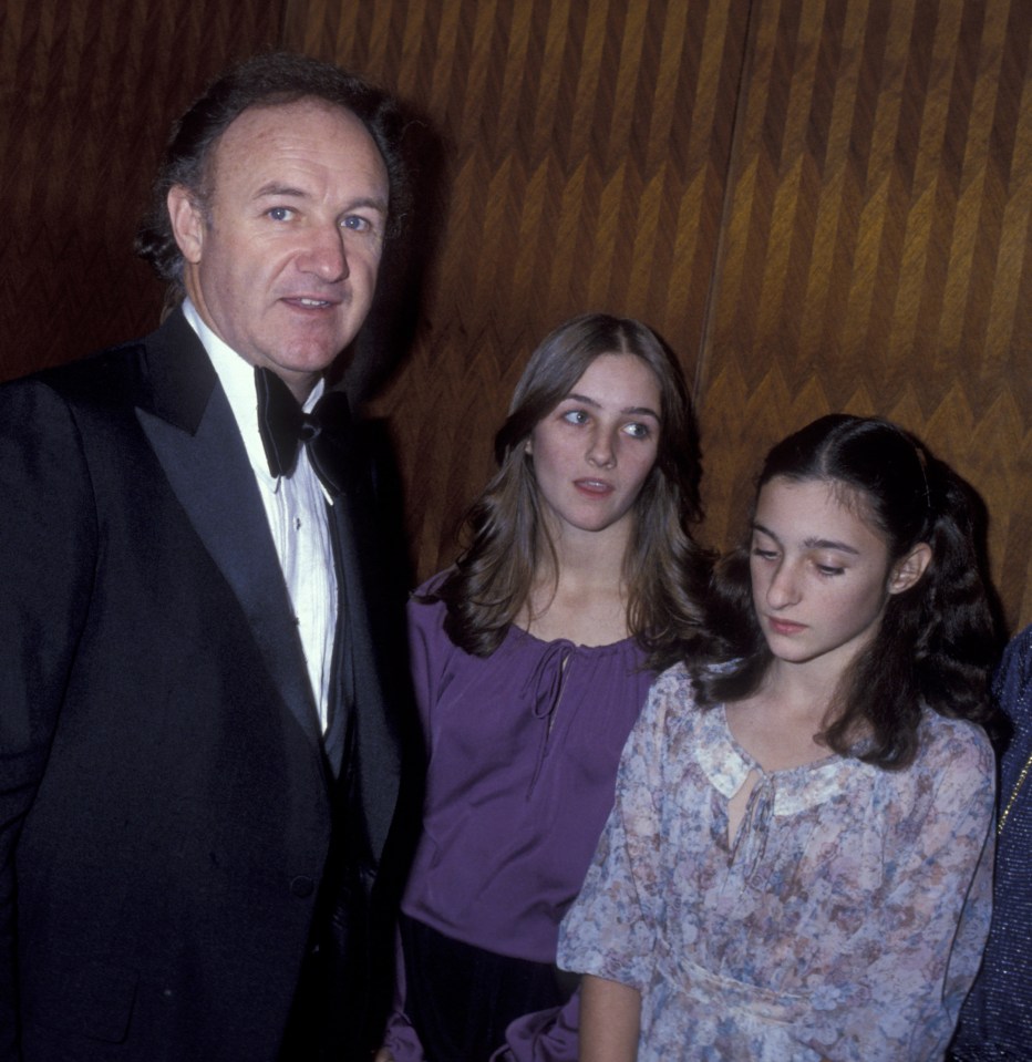Gene Hackman with his daughters at a Superman premiere.