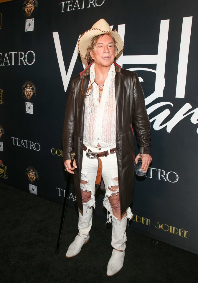 Mickey Rourke at the Teatro Even Summer White Affair.