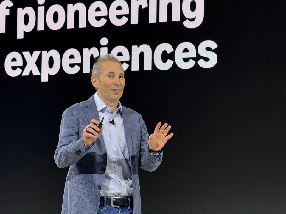 Andy Jassy speaking at an event.