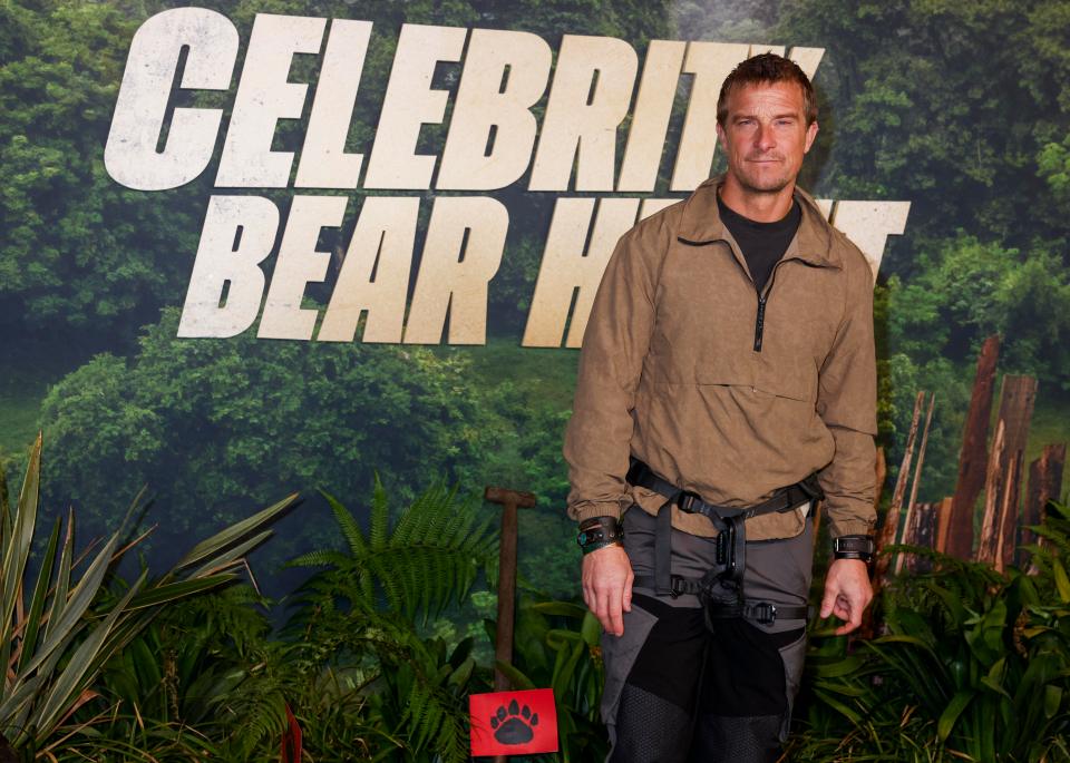 Bear Grylls at the Celebrity Bear Hunt premiere.
