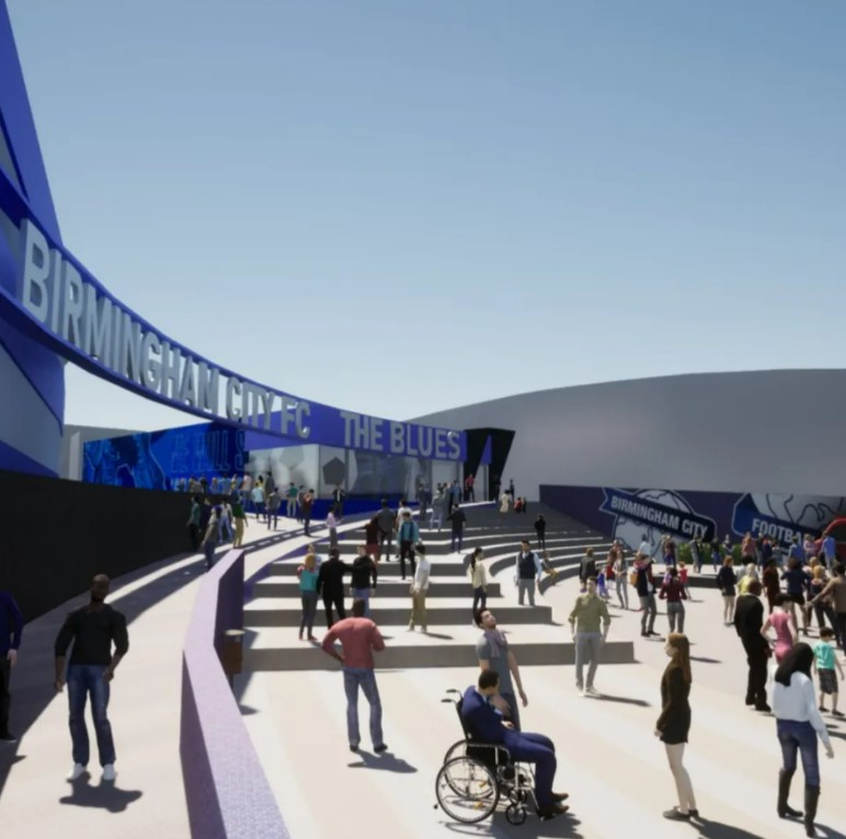 Illustration of Birmingham City FC's new stadium plans.
