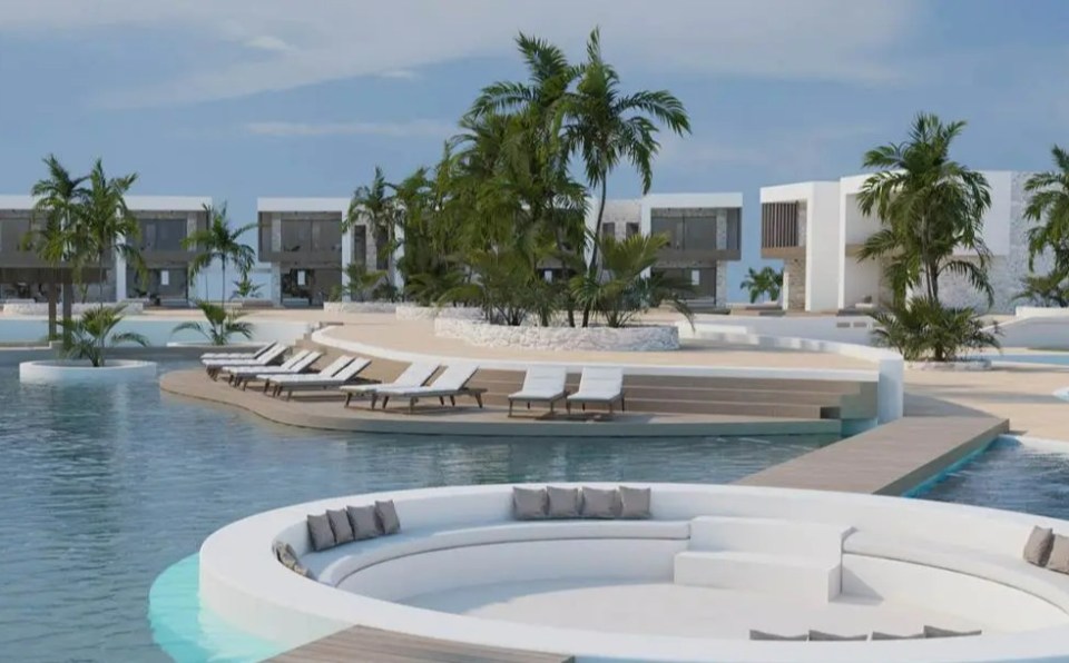 Artist impression of Anna Island resort in Halkidiki, Greece.