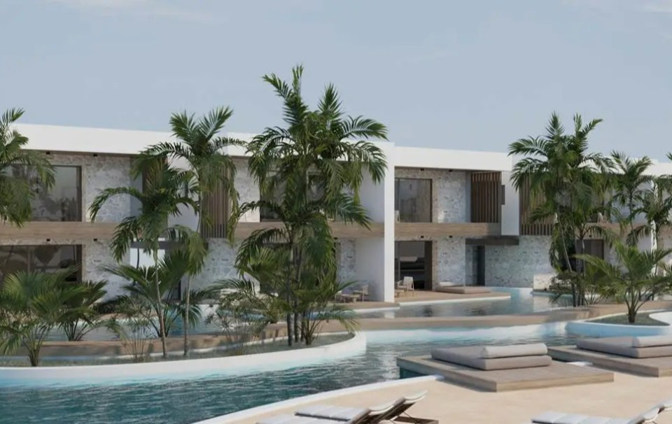 Artist impression of Anna Island hotel in Halkidiki, Greece.