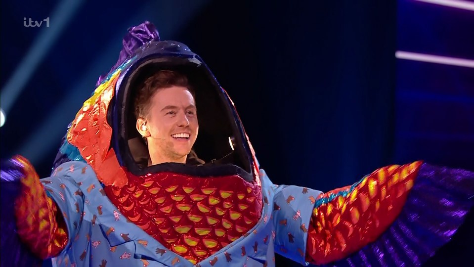 Danny Jones unmasked as Piranha on The Masked Singer.