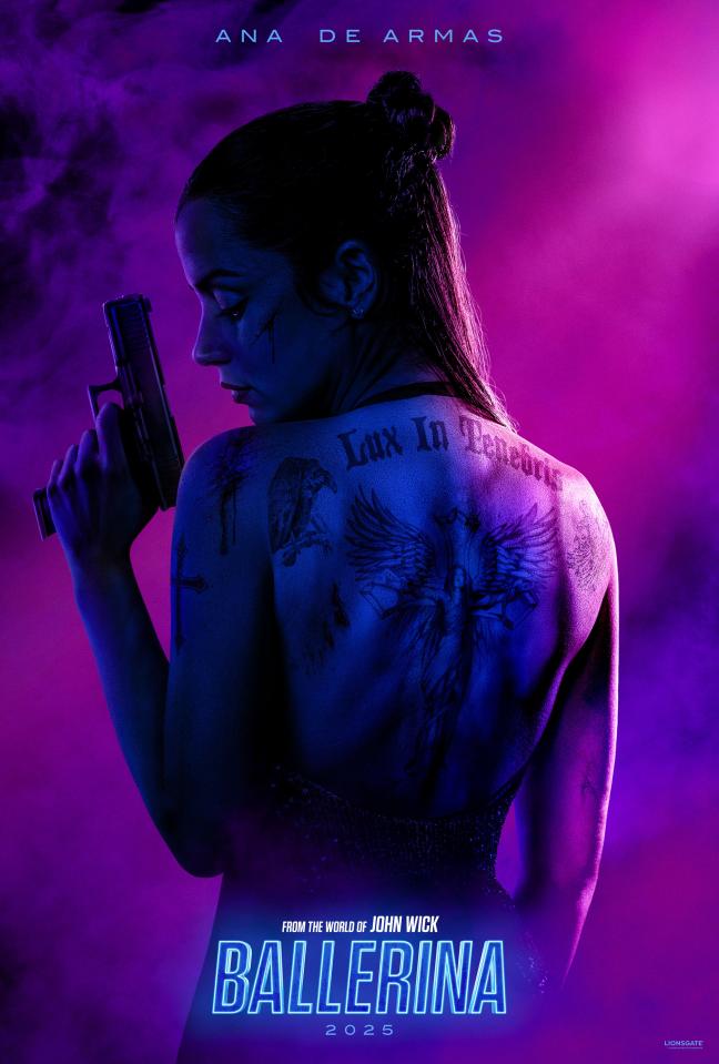 Poster for the film Ballerina (2025), starring Ana de Armas.