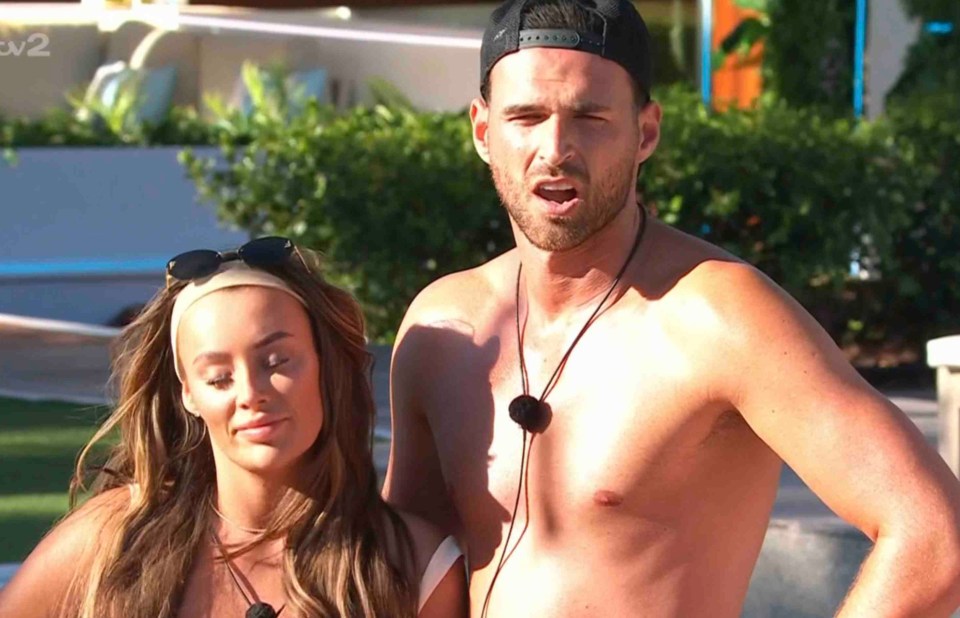 Screenshot of Love Island All Stars showing a couple.