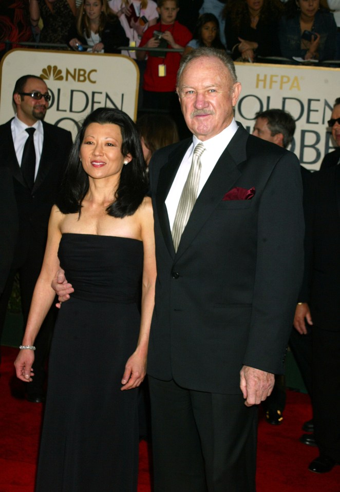 Gene Hackman and his wife, Betsy Arakawa, at the Golden Globe Awards.