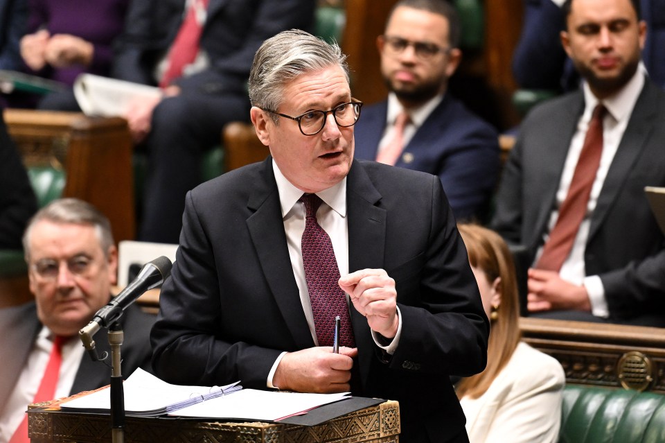 Keir Starmer speaking at Prime Minister's Questions in the House of Commons.