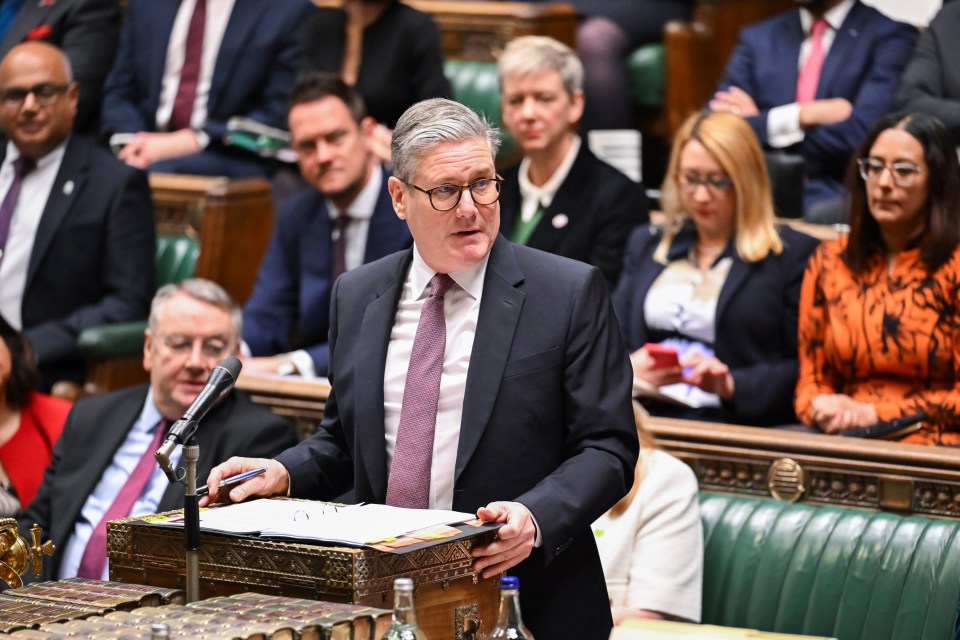 Prime Minister Sir Keir Starmer speaking at Prime Minister's Questions in the House of Commons.