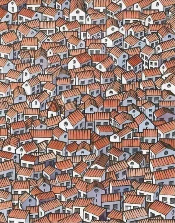 Illustration of many houses.