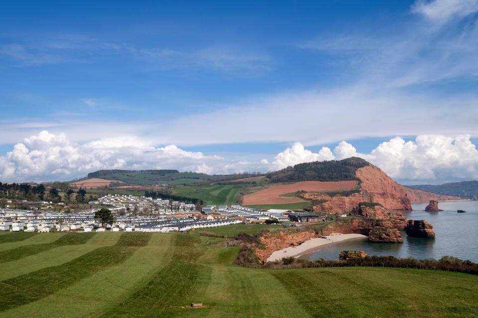 Ladram Bay Holiday Park in Devon, overlooking the sea.