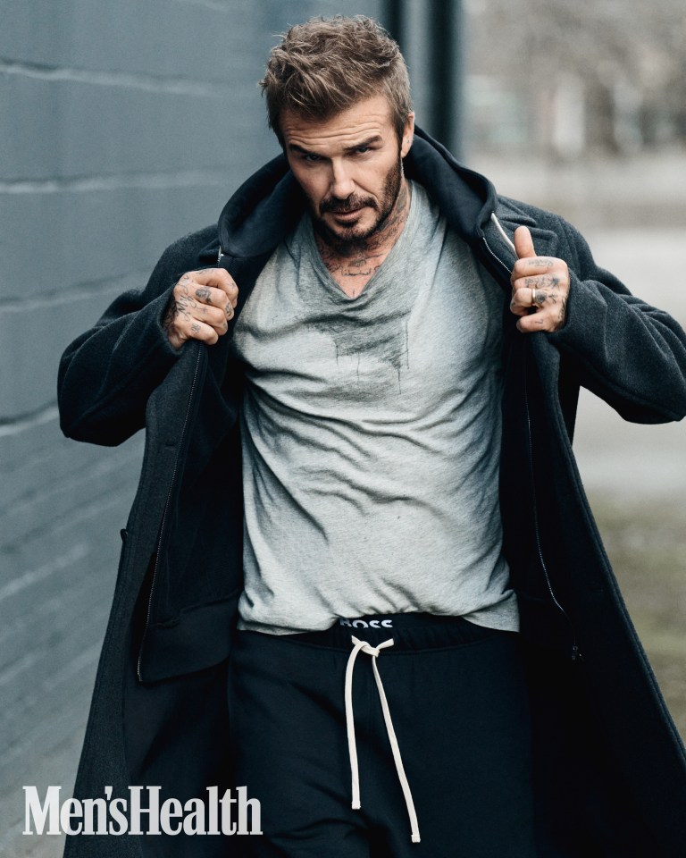 David Beckham on the cover of Men's Health UK.