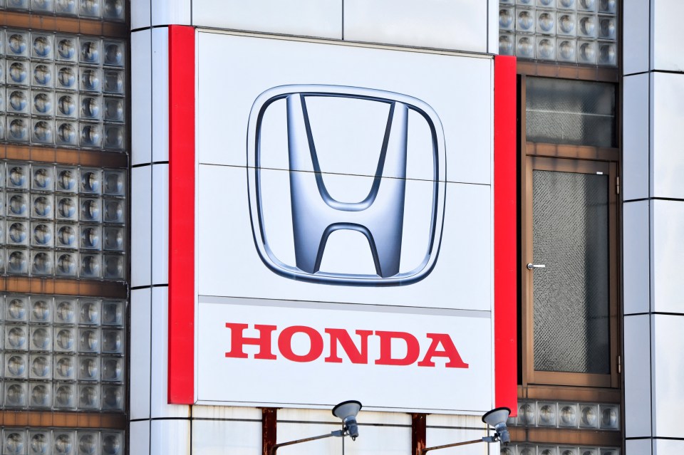 Honda logo on a building.