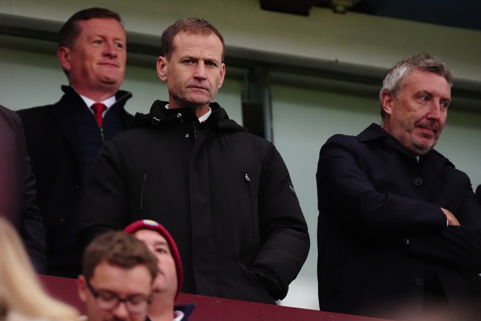 Manchester United sporting directors Dan Ashworth and Jason Wilcox at a Premier League match.