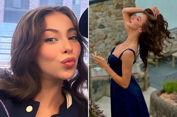 An image collage containing 2 images, Image 1 shows Photo of Duncan James and his daughter on a train, Image 2 shows Woman in a blue dress holding a glass of champagne