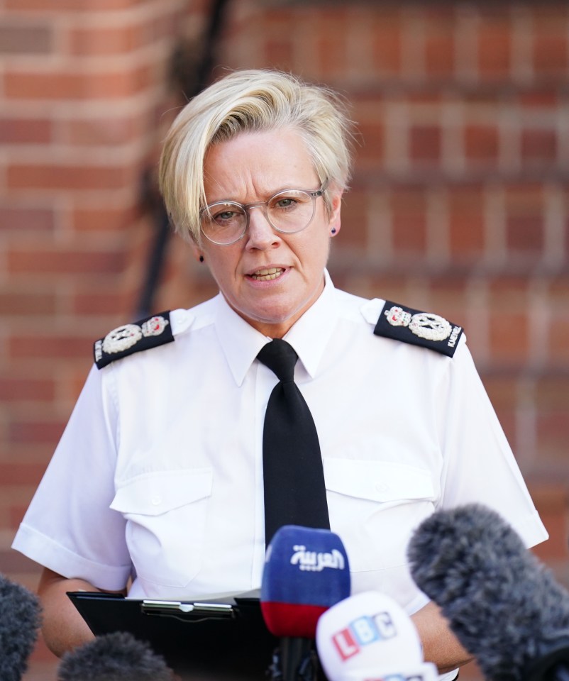 Chief Constable Kate Meynell addressing the media.