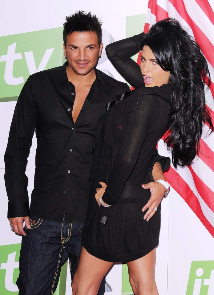 Peter Andre and Katie Price at a photocall.