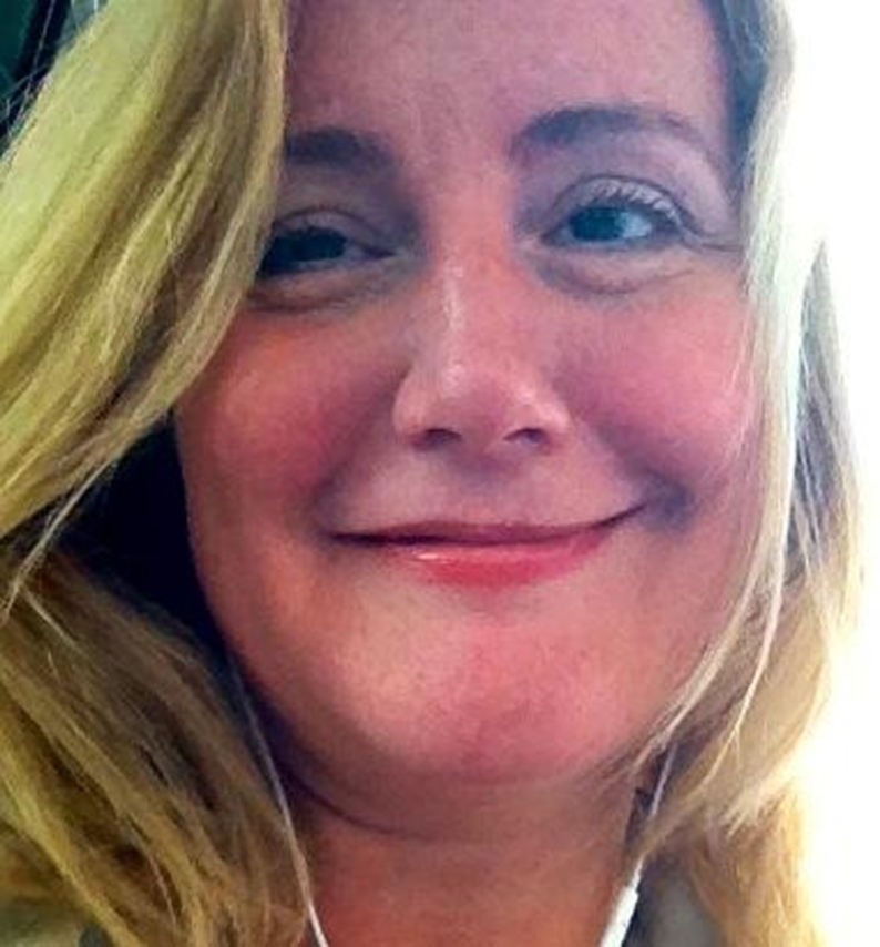 Close-up of Felicity Lowde, Piers Morgan's stalker.