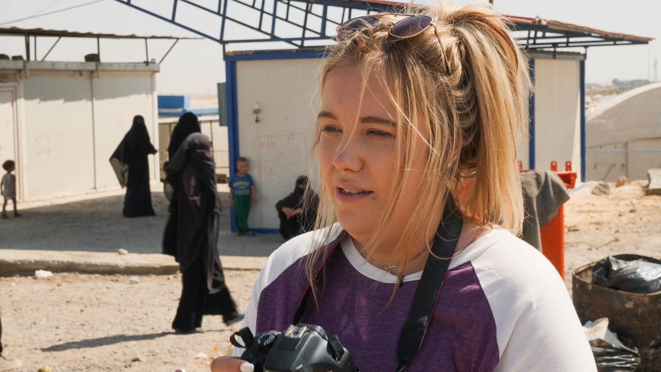Bethany Haines in Syria, accompanied by a security editor, visiting locations significant to her father's death.