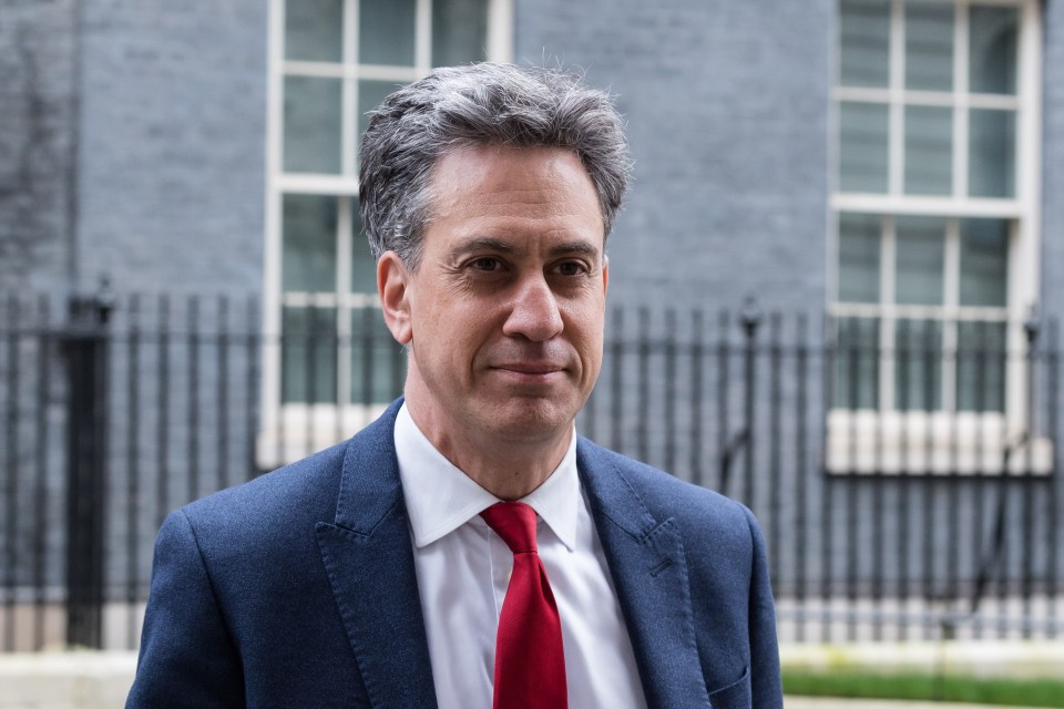 Ed Miliband leaving 10 Downing Street.