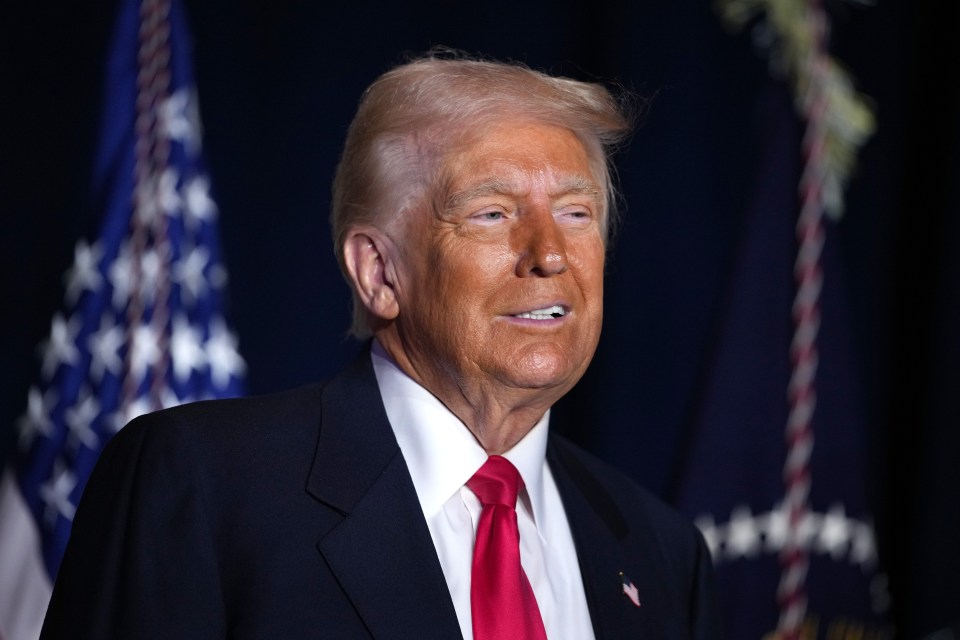 Photo of Donald Trump speaking.