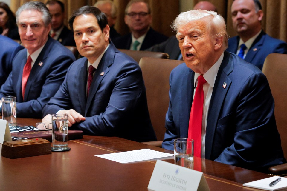 President Trump speaking at a cabinet meeting.