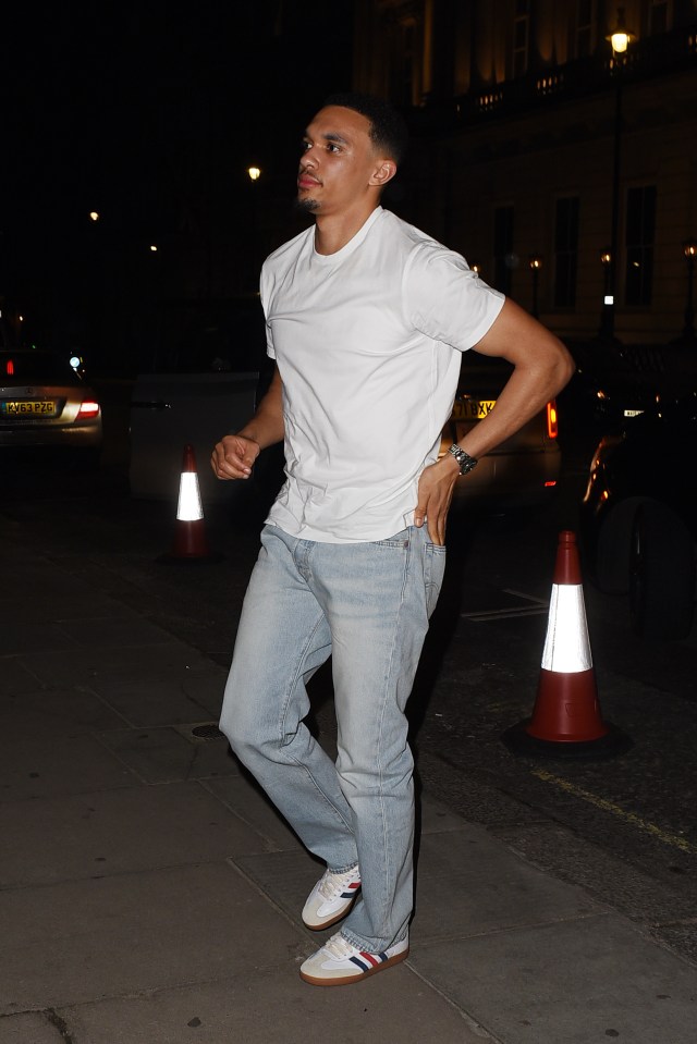 Trent Alexander-Arnold of the Liverpool football team at a restaurant.