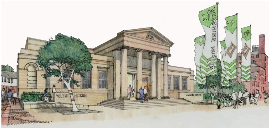 Illustration of the Wiltshire Museum's new building.