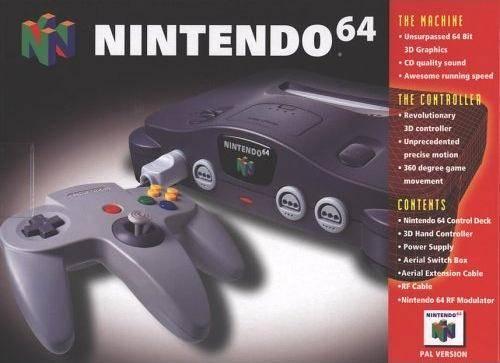Nintendo 64 console and controller.