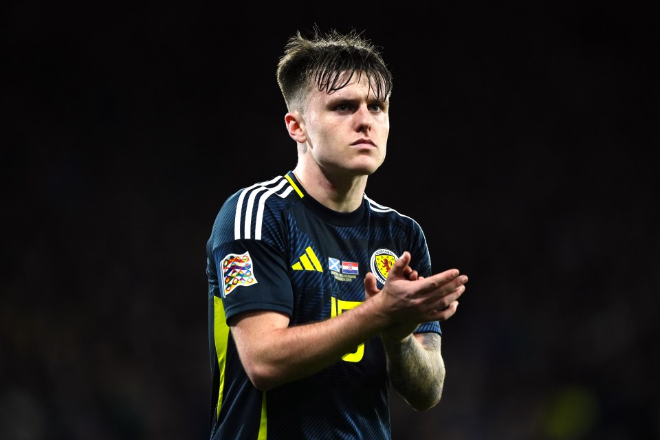 Photo of Ben Doak, Scotland's 19-year-old winger, clapping.