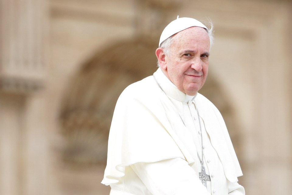 Pope Francis at a weekly audience.