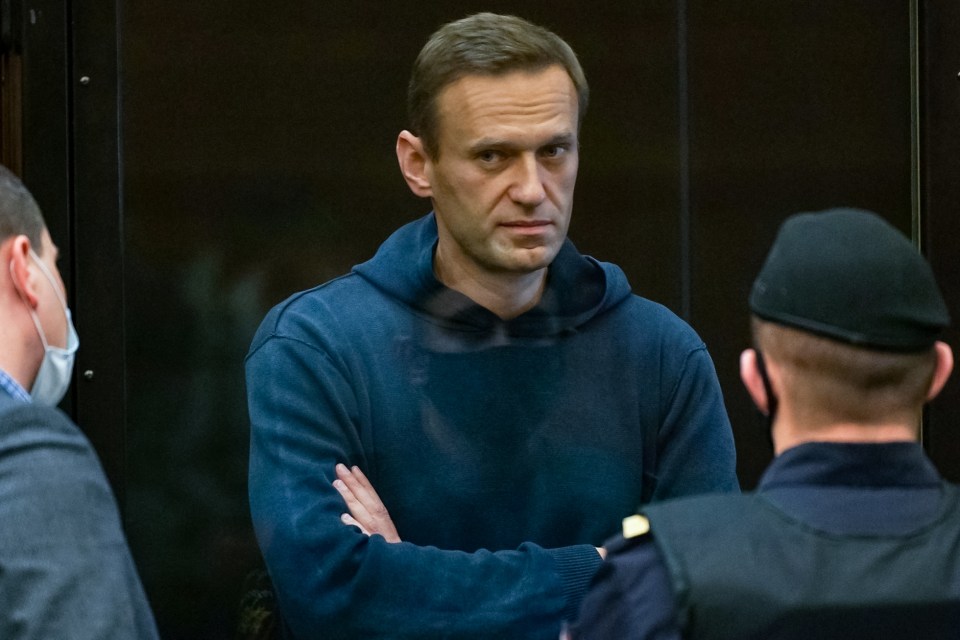 Alexei Navalny at a court hearing.