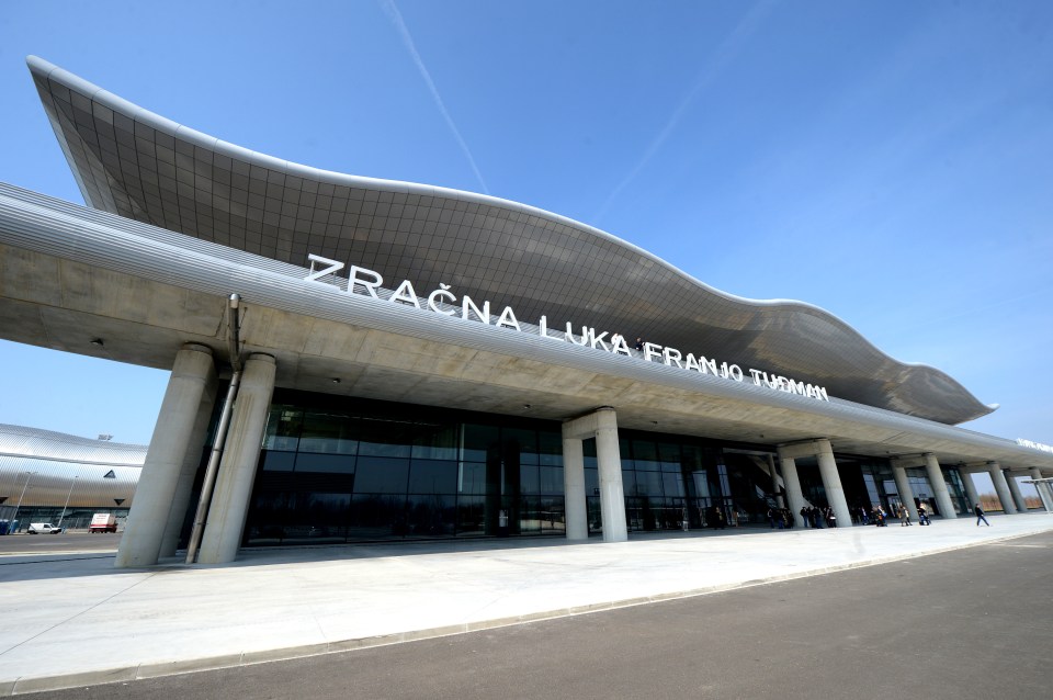 Franjo Tuđman International Airport passenger terminal in Zagreb.