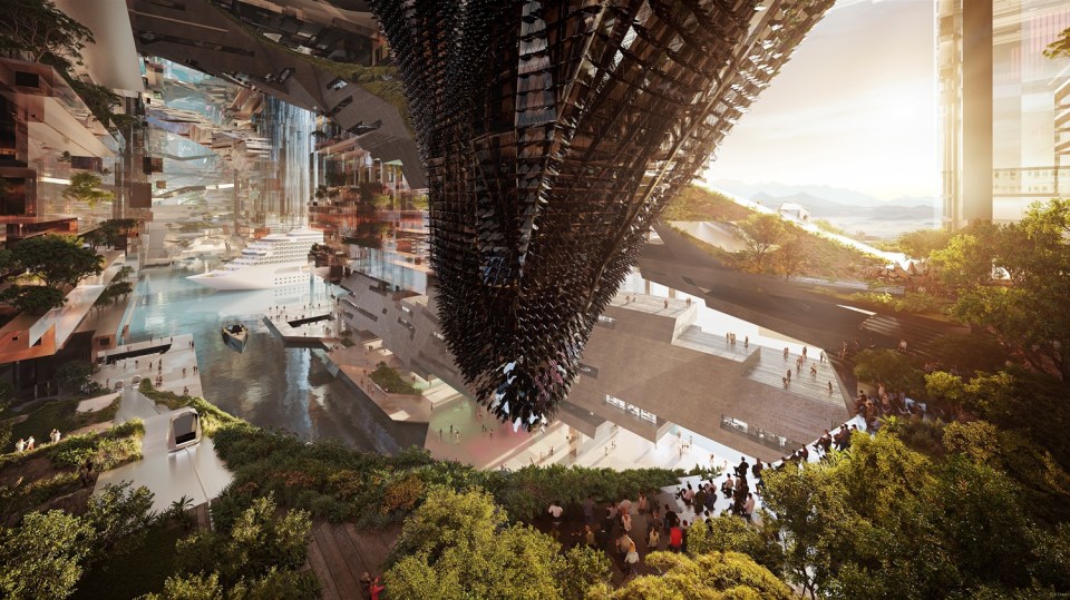 Illustration of THE LINE, a sustainable city in NEOM, Saudi Arabia.