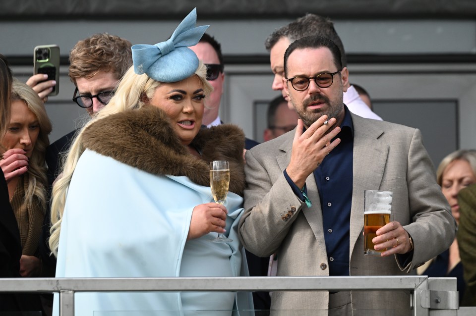 Gemma Collins and Danny Dyer at the Cheltenham Festival.