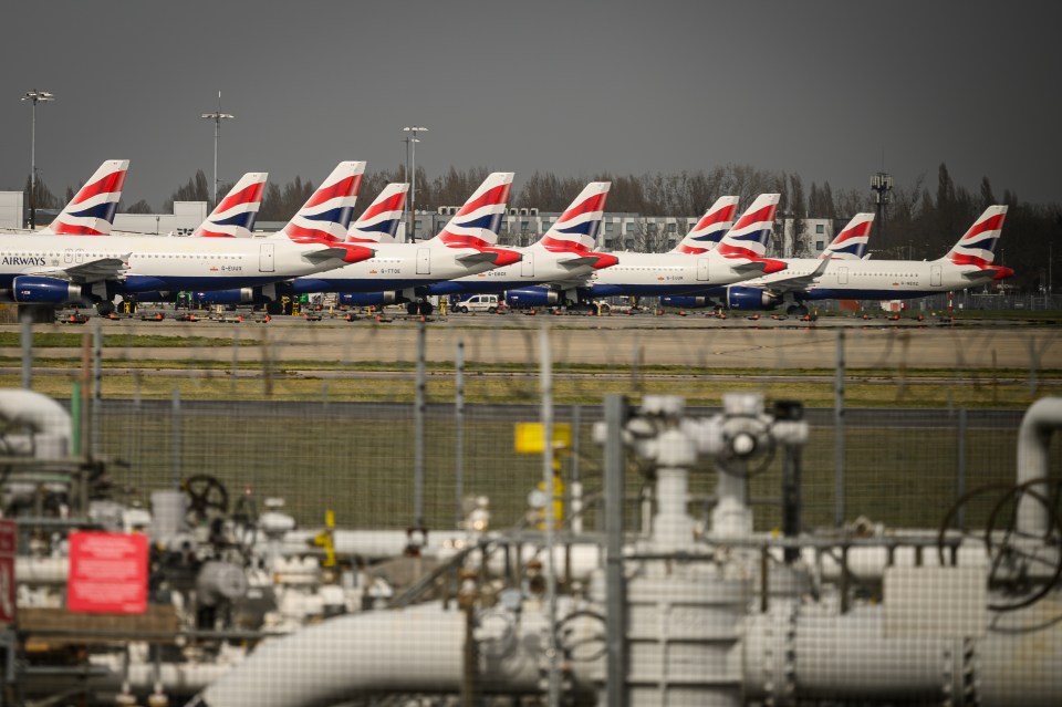 British Airways planes grounded at Heathrow Airport due to a power outage.