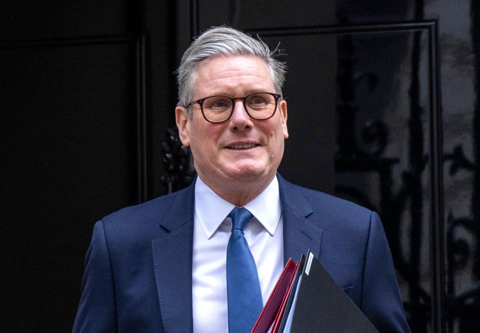 Keir Starmer leaving Number 10.