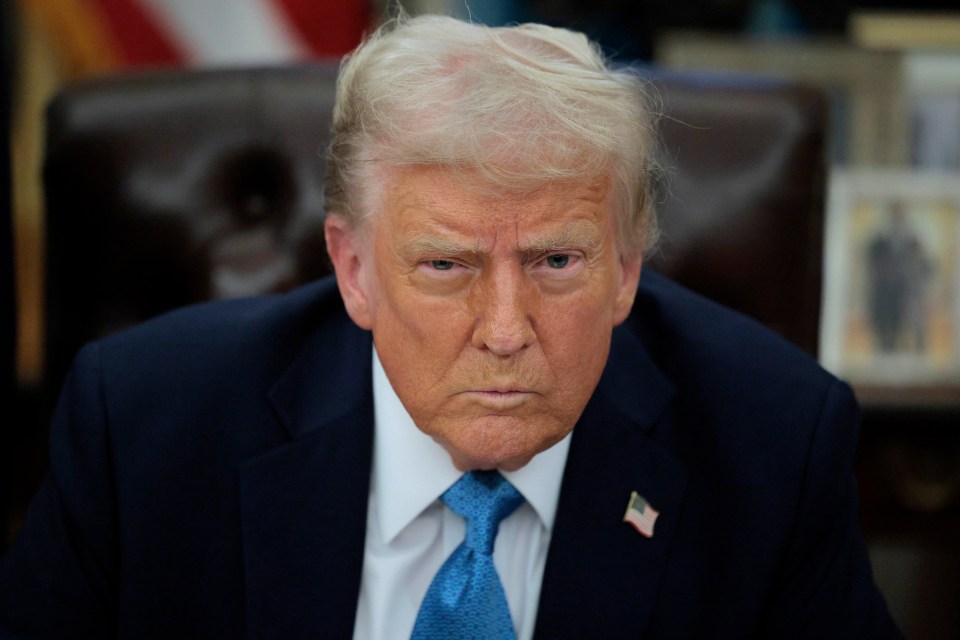 Close-up of Donald Trump.