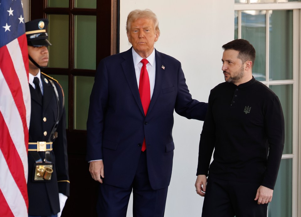 Donald Trump and Volodymyr Zelensky at the White House.