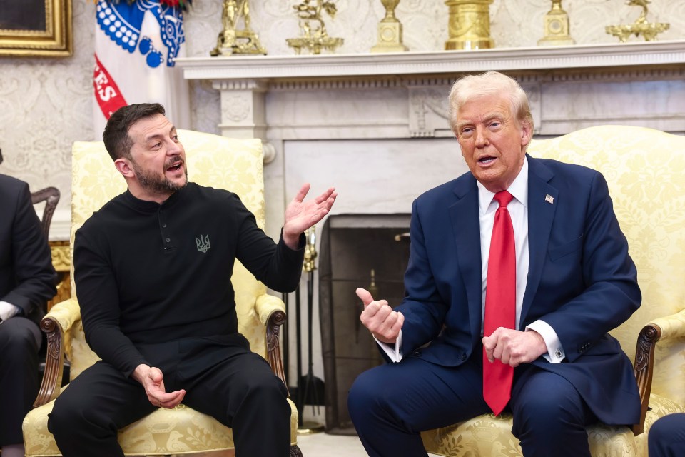 President Trump and President Zelensky meeting in the Oval Office.
