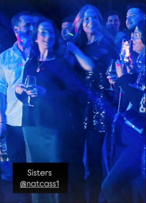 Patsy Palmer at a party with friends.