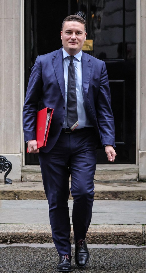 Wes Streeting, Health Secretary, walking outside 10 Downing Street.