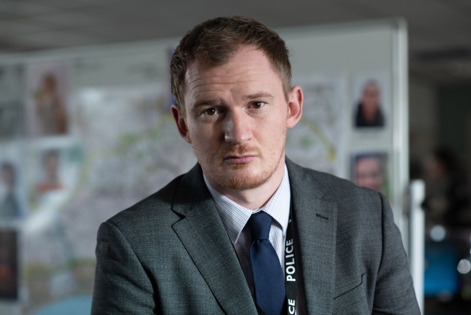 Brad Morrison as DC Nick Nicholl in the ITV drama *Grace*.