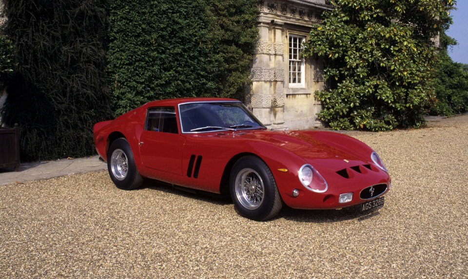 Red Ferrari 250 GTO at Castle Ashby.