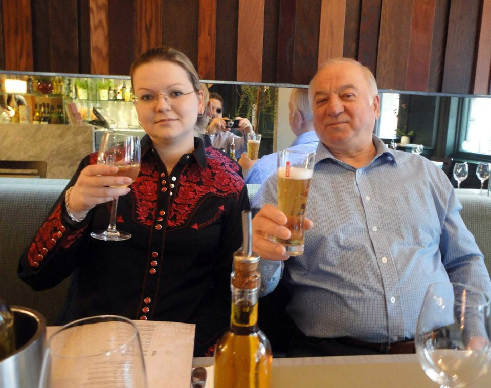 Photo of Sergei Skripal and Yulia Skripal at a restaurant.