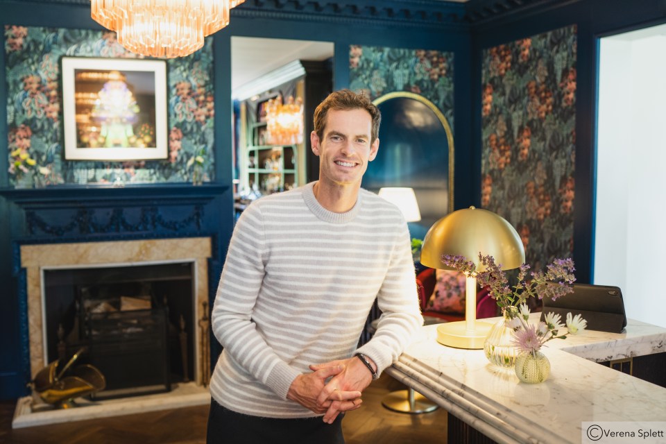 Andy Murray at the renovated Cromlix Hotel.