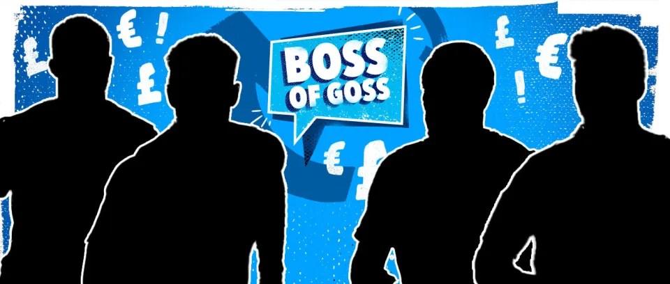 Illustration of four silhouetted figures with a "Boss of Goss" speech bubble.