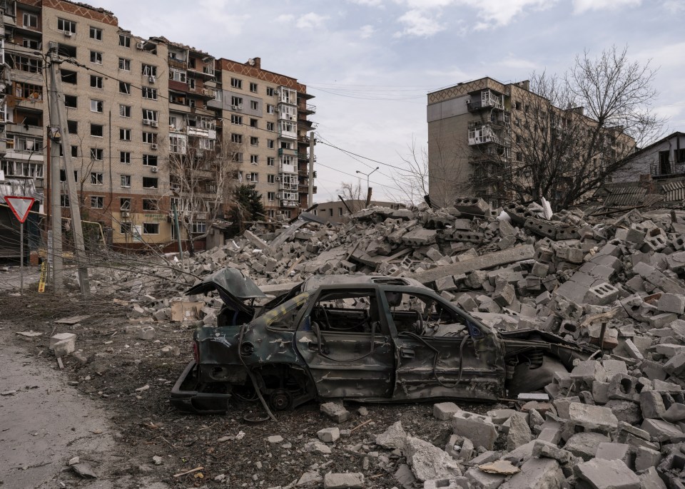 epa11989982 A handout picture made available by the press service of the 93rd Separate Mechanized Brigade of the Ukrainian Armed Forces on 26 March 2025 shows destruction in the center of Pokrovsk, Donetsk region, Ukraine, 25 March 2025, amid the ongoing Russian invasion. Russian troops entered Ukrainian territory on 24 February 2022, starting a conflict that has provoked destruction and a humanitarian crisis. EPA/PPRESS SERVICE OF THE 93RD SEPARATE MECHANIZED BRIGADE HANDOUT HANDOUT EDITORIAL USE ONLY/NO SALES