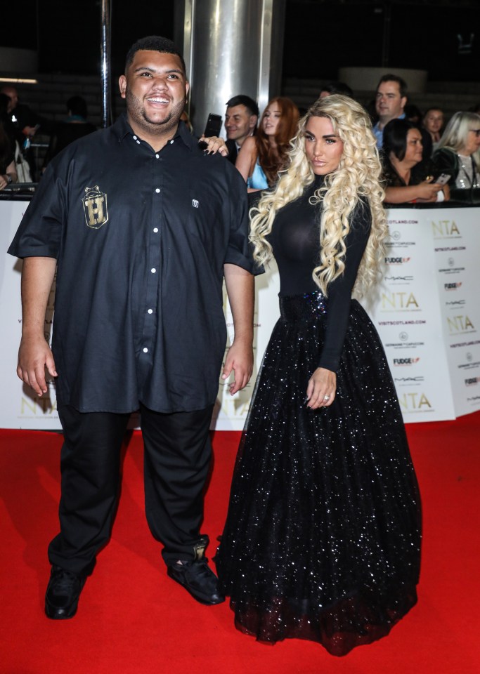 Harvey Price and Katie Price at the National Television Awards.
